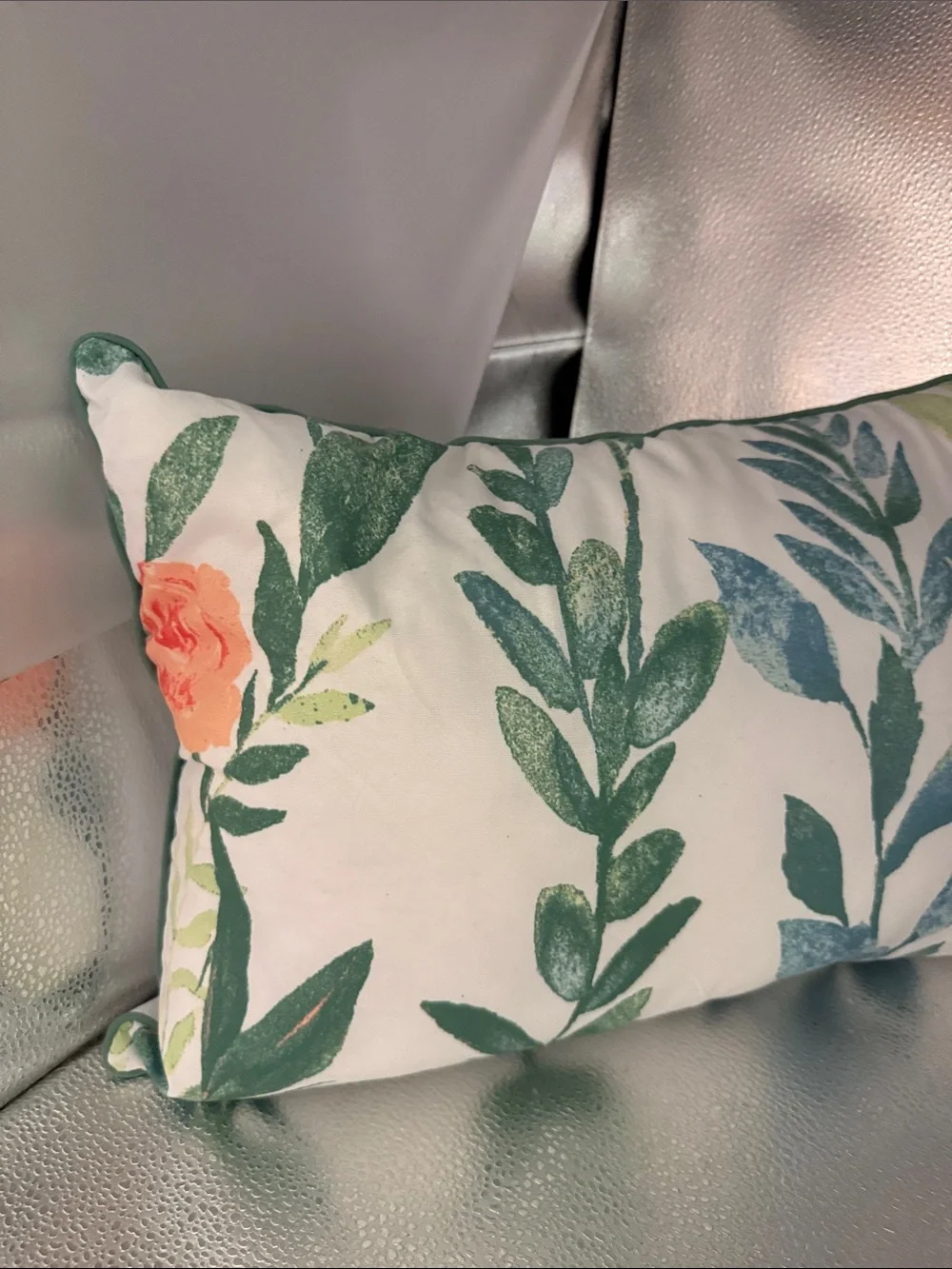 Water color pillows.One square and rectangle with roses and greenery.